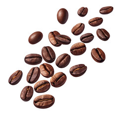 Obraz premium coffee beans frame border isolated on white or transparent. png