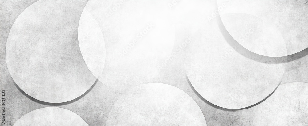 Poster soft white abstract circles texture grunge overlapping pattern design elegant