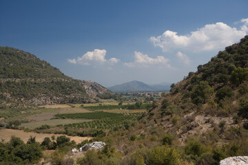 Naklejka premium Türkiye landscape on a sunny autumn day