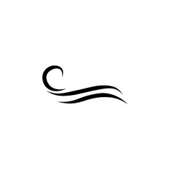 Wave sea line doodle. Hand drawn sketch water wave