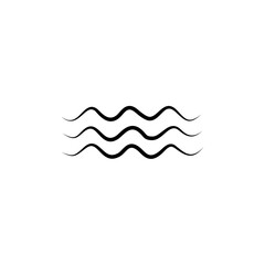 Obraz premium Wave sea line doodle. Hand drawn sketch water wave