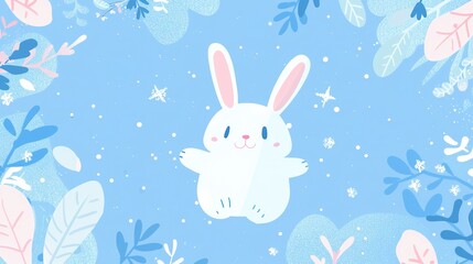 Light Blue Cartoon Anime Style Background: A Delightful Fusion of Whimsy and Visual Charm