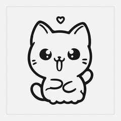 Cute and versatile cat illustrations for t-shirts, stickers, books, and digital designs—perfect for commercial or personal projects
