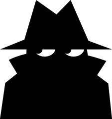 Spy icon, spy shape, spy emoji, spy emoticon