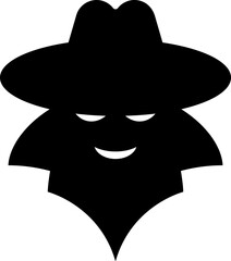 Spy icon, spy shape, spy emoji, spy emoticon