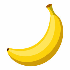 Banana fruit white background 
