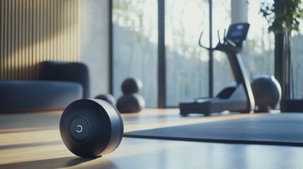 Fototapeta premium Modern Home Gym with Smart Fitness Device