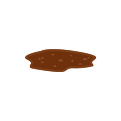 Simple mud puddle vector illustration 