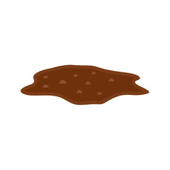 Simple mud puddle vector illustration 