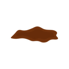 Simple mud puddle vector illustration 