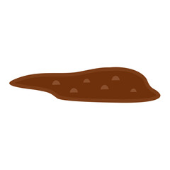Simple mud puddle vector illustration 