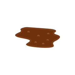 Simple mud puddle vector illustration 