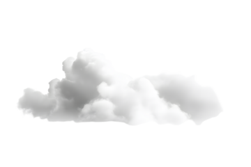 Realistic white cloud with transparency. Png clipart isolated on transparent background