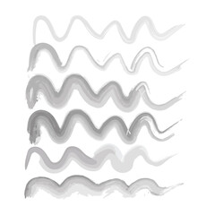 Wavy Line Vector Set with Gradient Textures and Artistic Brushstroke Designs