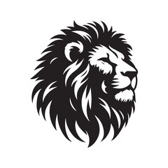 Fototapeta premium A lion's head silhouette vector, logotype 