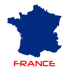 Obraz premium Blue map of France isolated on white background