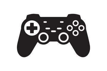 Gaming control icon silhouette art vector on white background
