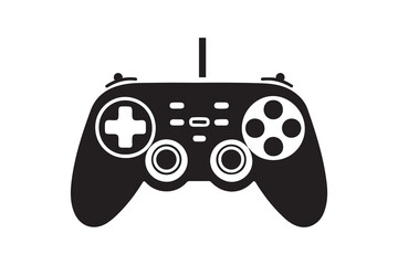 Gaming control icon silhouette art vector on white background © Shamimpt designer