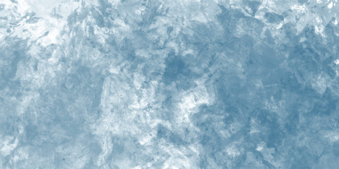 Obraz premium Faded watercolor painting in ice blue with grunge textures and dreamy brush flow