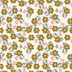 Seamless watercolor floral pattern design