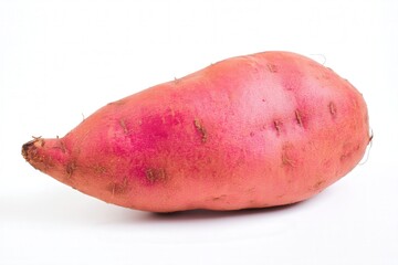 Whole raw sweet potato isolated on white background
