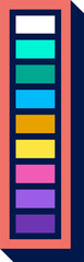 Fototapeta premium Colorful Geometric Letter I, Modern Striped Alphabet Design