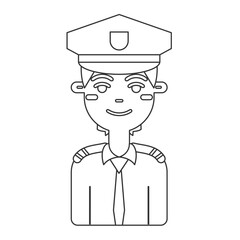 Male police officer. Vector