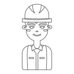 Male construction worker. Vector