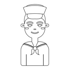 Cartoon male sailor. Vector
