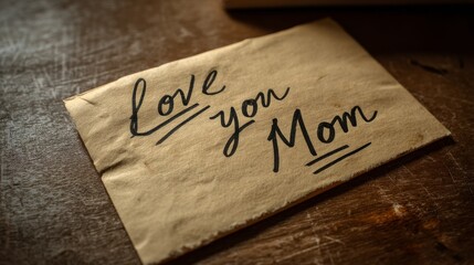 Obraz premium Vintage Love Letter to Mom - Sentimental Note