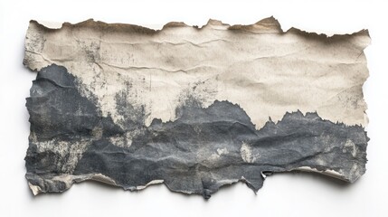 Torn paper isolate on white background perfect for design elements or creative projects with a luxurious touch
