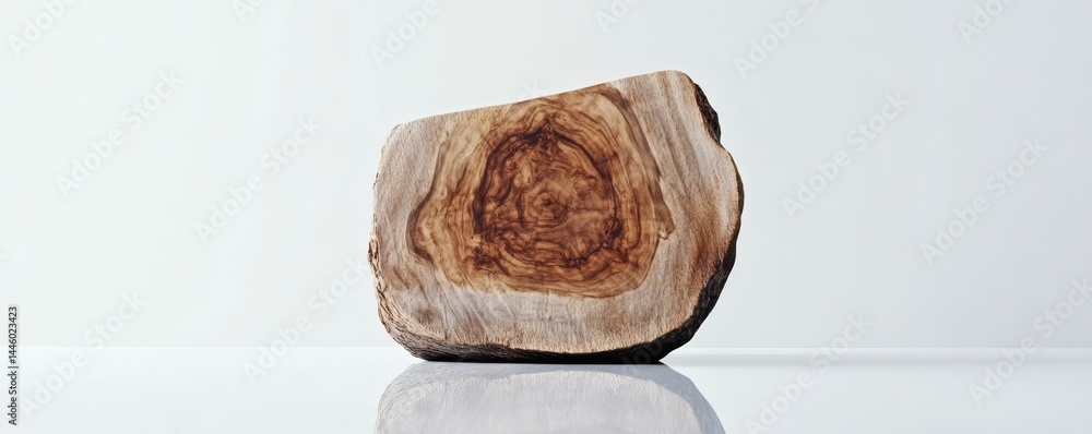 Poster a close up of a unique cross section of a tree trunk