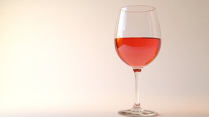Elegant Rose Wine in a Glass
