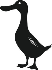 duck silhouettes, vector art, graphics and white Background 