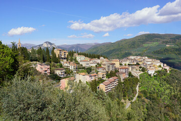 Montefranco, foreshortening of the village, valnerina, umbria, italy