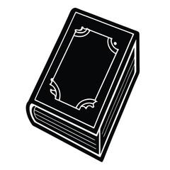 librarian element isolated antique book cover on white background