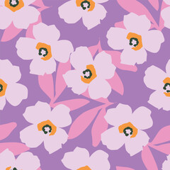 Seamless watercolor floral pattern design