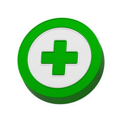 Obraz premium Cross medical icon recovery 3d rendering