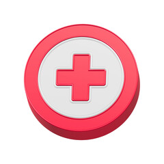 Fototapeta premium Cross medical icon recovery 3d rendering