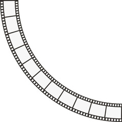 Fototapeta premium Curved path of movie film tape.