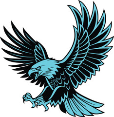 Obraz premium Angry expression eagle design