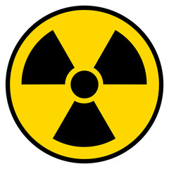 Obraz premium Circular Radiation Hazard Warning Sign