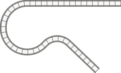 Line making straight broken curve movie film tape path