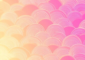 Delicate, overlapping, pastel-colored arches create a soft, ethereal pattern