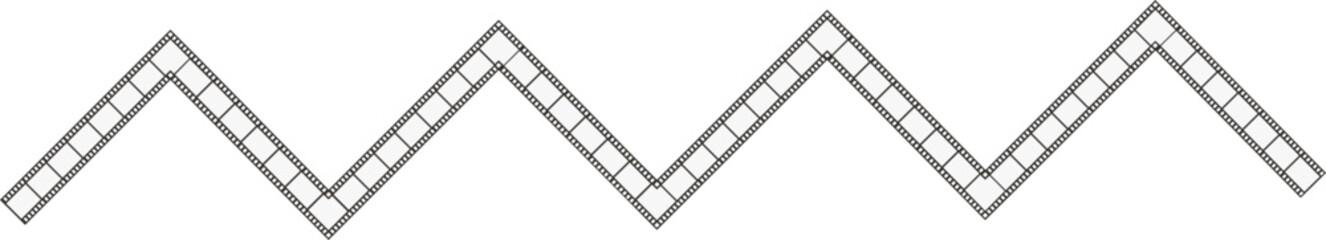 Film strip with a zigzag pattern.