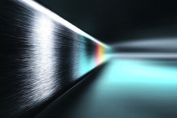 Abstract Reflective Surface with Light Streaks, Dark Background with a Light Glow