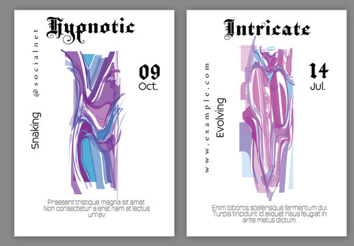 Flyer A4 with Abstract Shuttered Glass Shape Simple on White Background