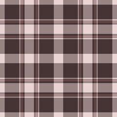 Clothing check texture fabric, back textile seamless pattern. Bed plaid vector tartan background in pastel and dark colors.