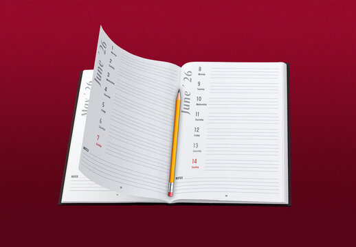 Daily calendar layout planner for 2026 template 