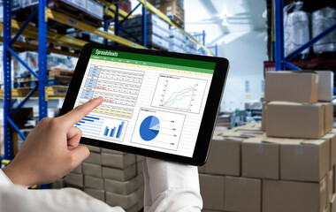 Spreadsheet document information financial startup concept. data and graphs in spreadsheet documents for online analysis project dashboard accounting digital snugly